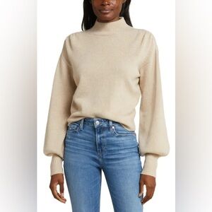 Paige Farah Recycled Cashmere Sweater Camel Tan XXS
